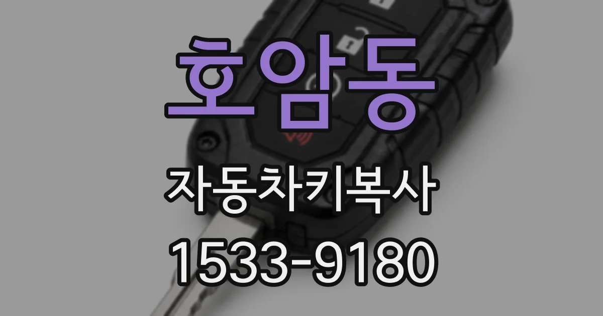 호암동 자동차키복사