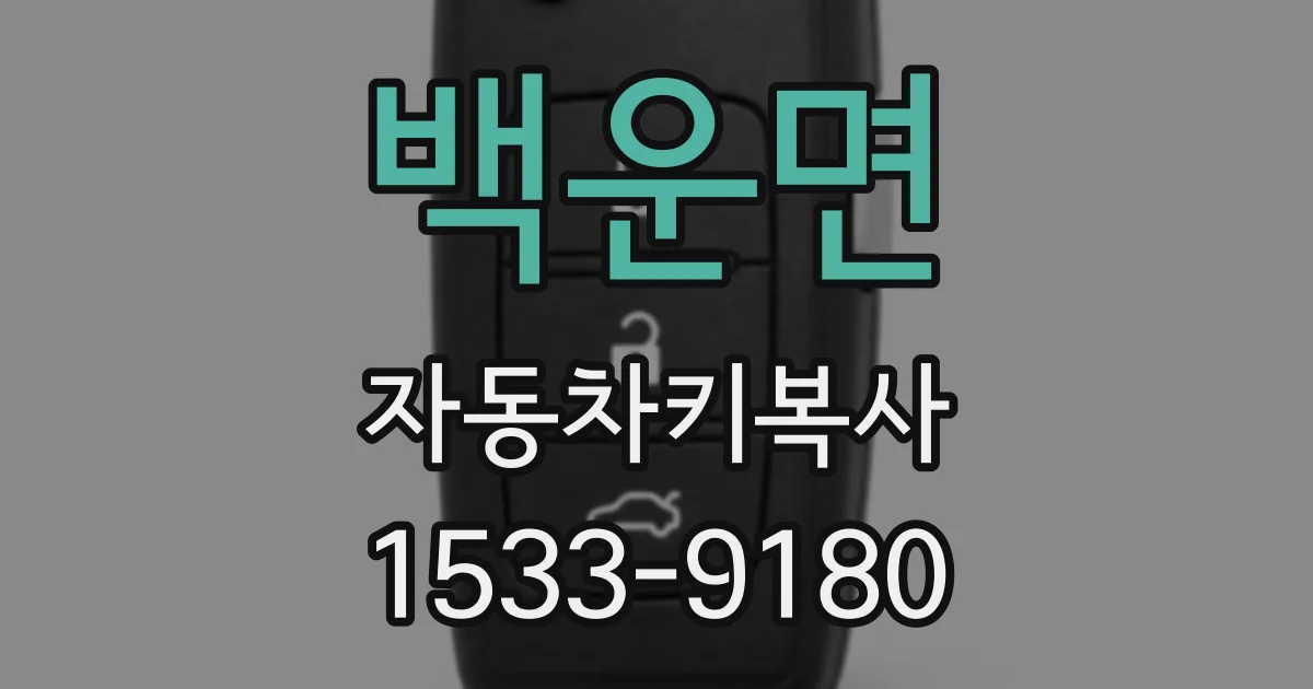 백운면 자동차키복사