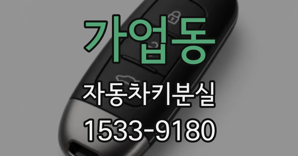 가업동 자동차키분실