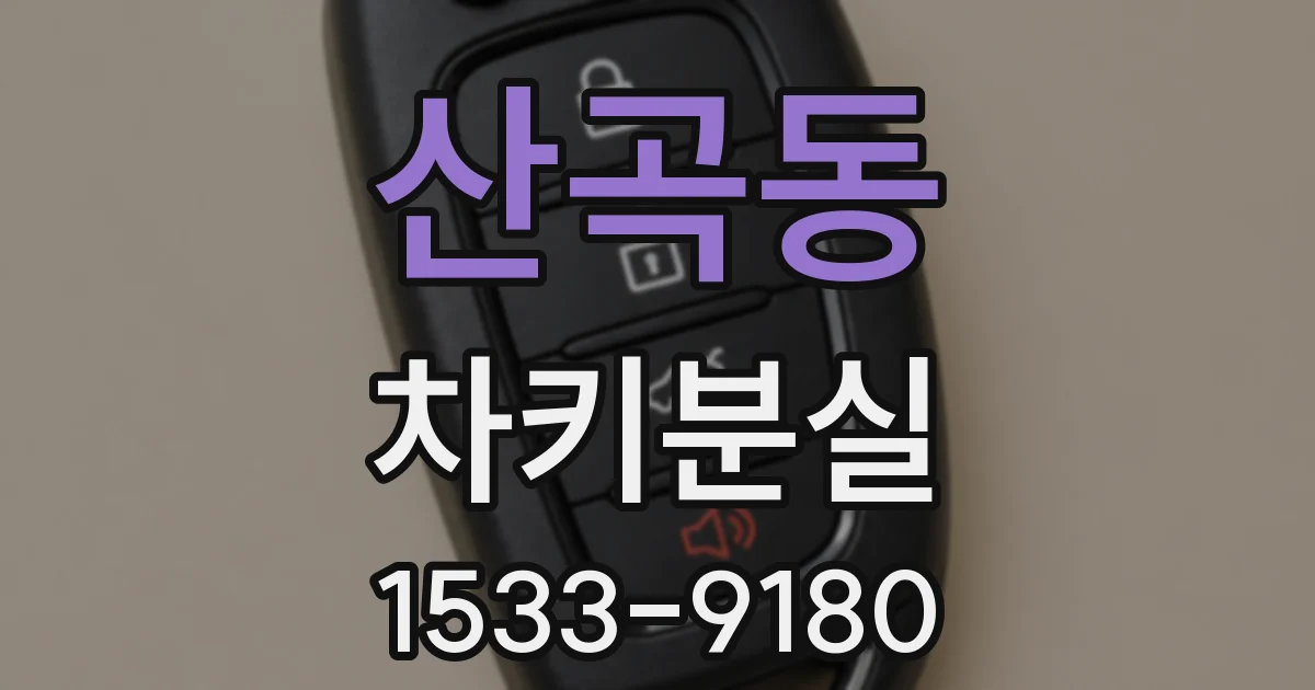 산곡동 차키분실