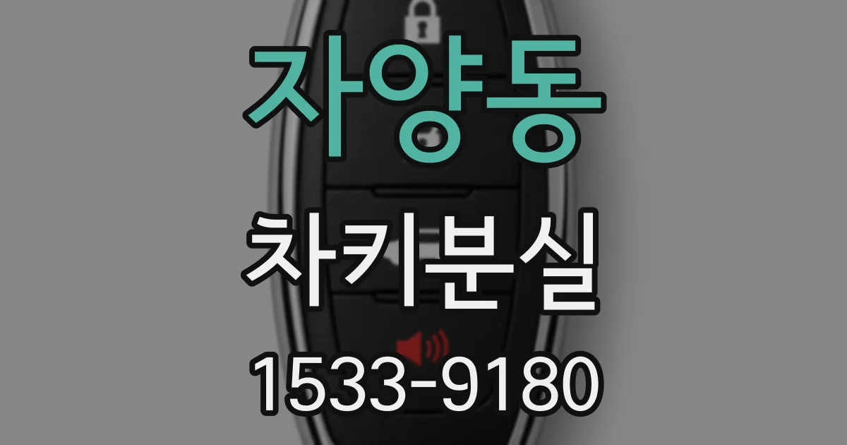 자양동 차키분실