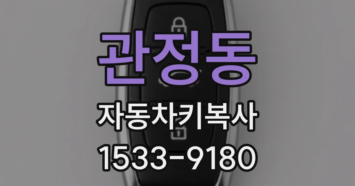 관정동 자동차키복사