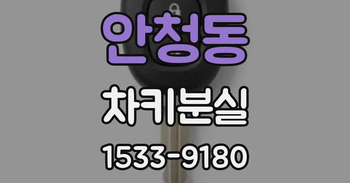 안청동 차키분실