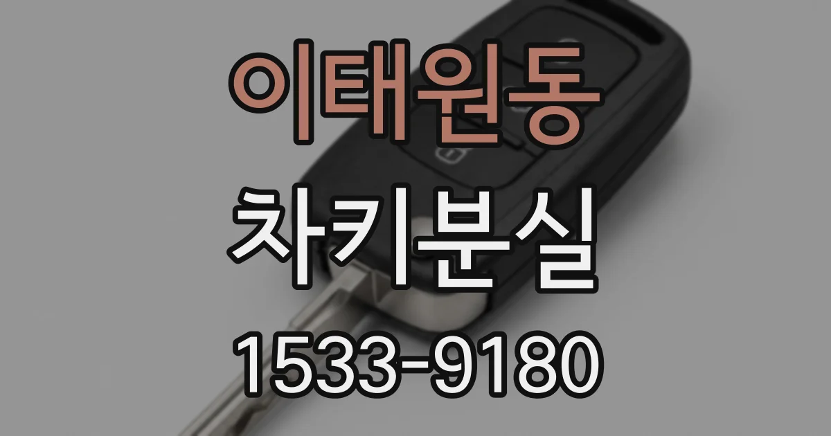 이태원동 차키분실