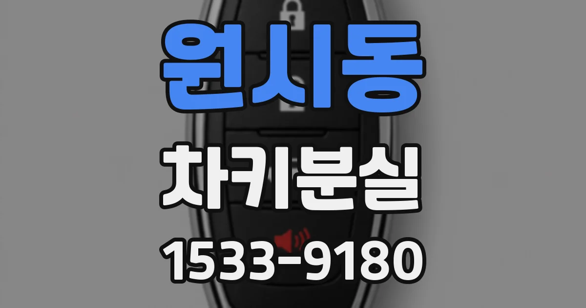 원시동 차키분실