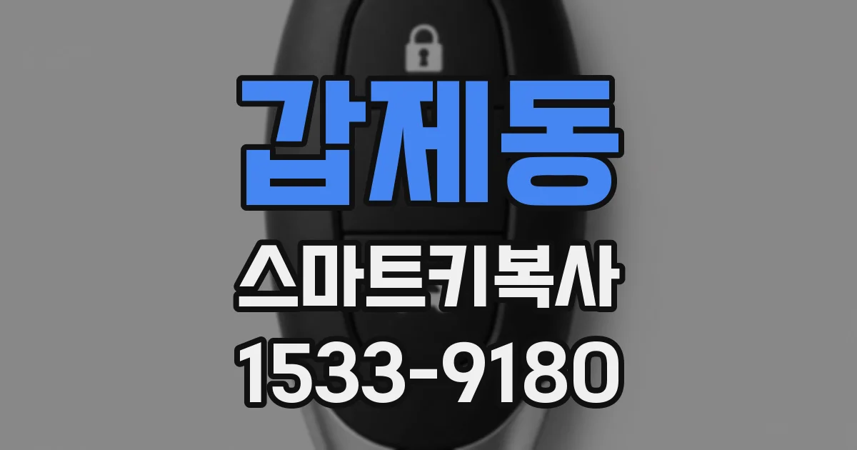 갑제동 스마트키복사