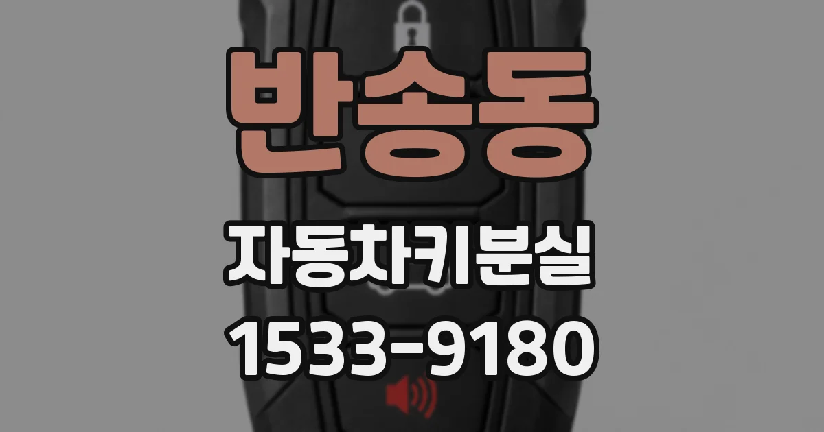 반송동 자동차키분실