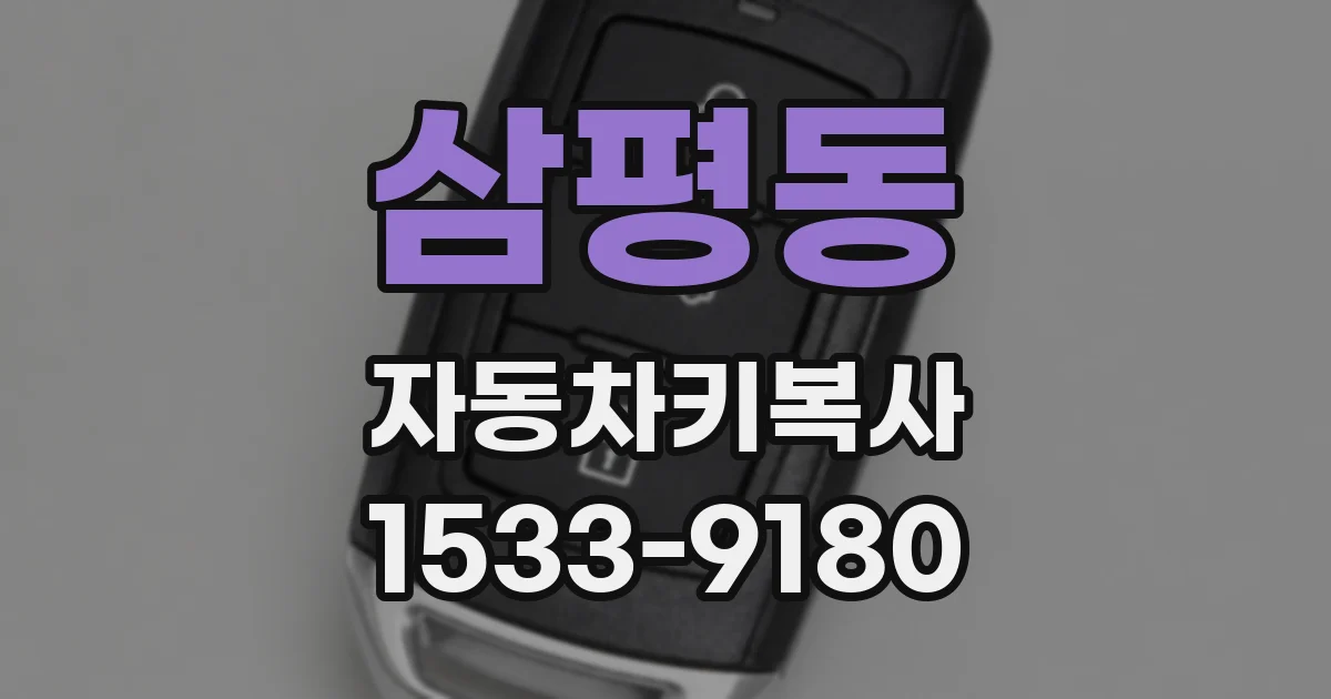 삼평동 자동차키복사
