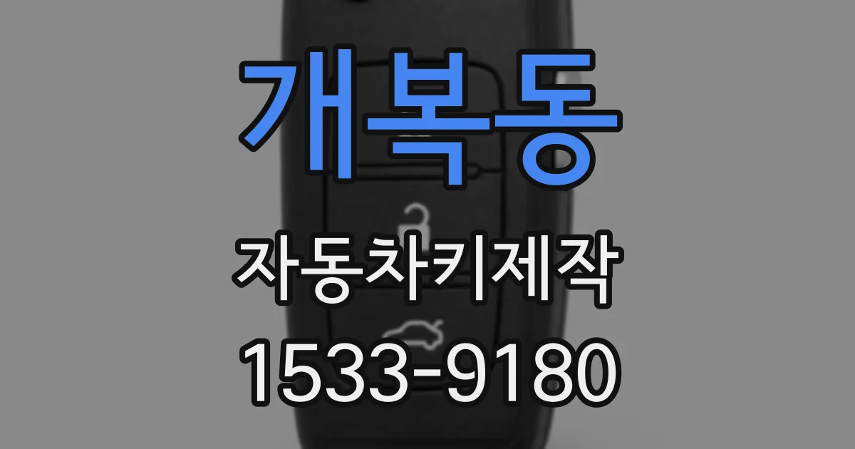 개복동 자동차키제작