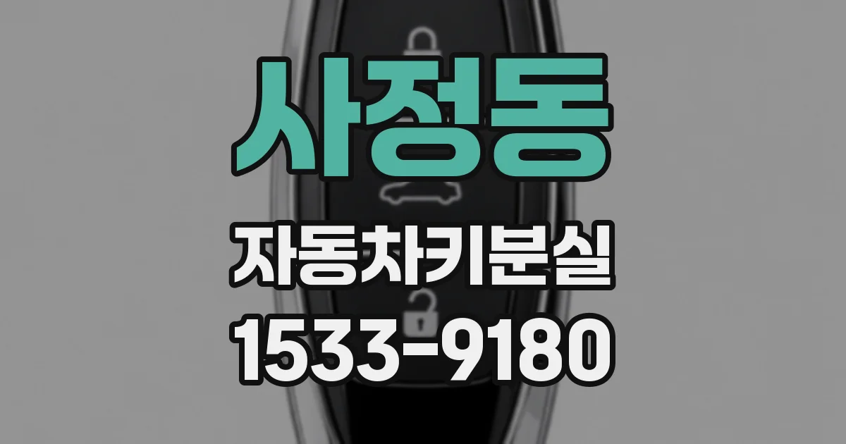 사정동 자동차키분실