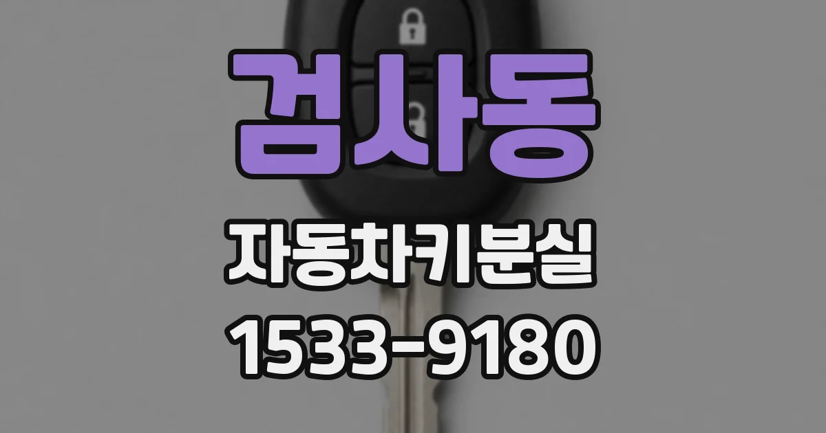검사동 자동차키분실