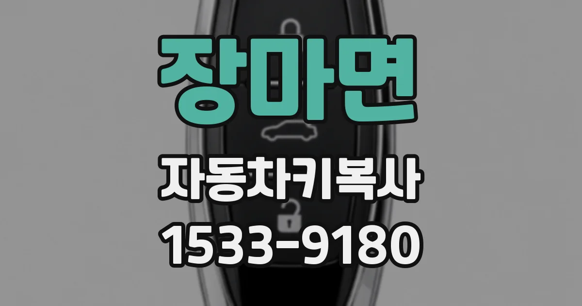 장마면 자동차키복사