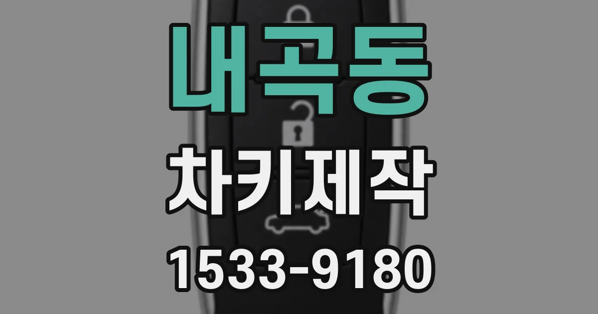 내곡동 차키제작