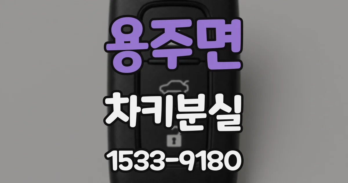 용주면 차키분실