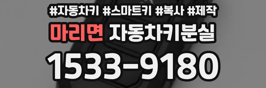 마리면 자동차키분실