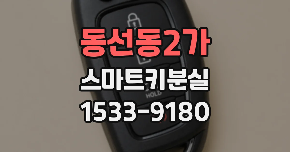동선동2가 스마트키분실