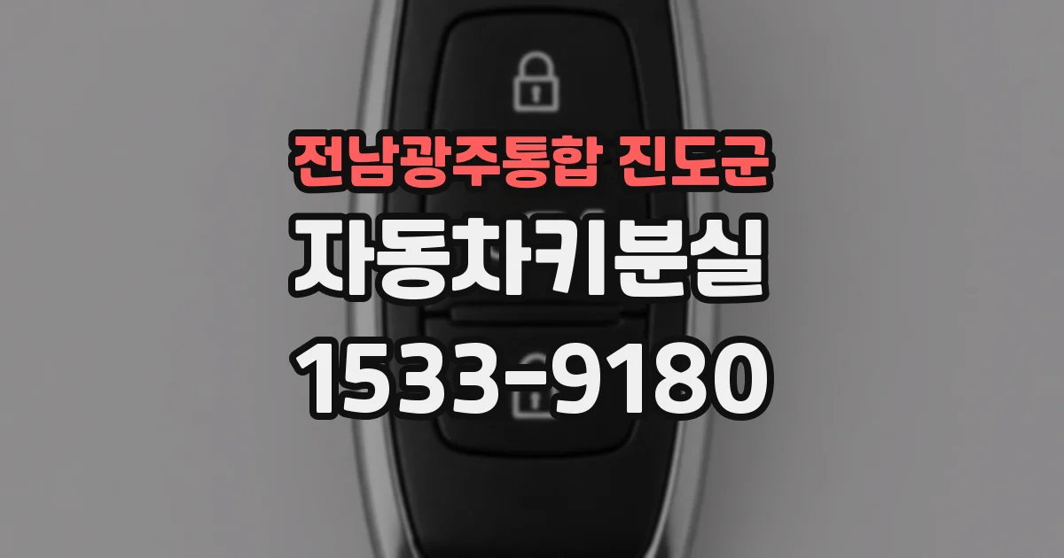 전남광주통합 진도군 자동차키분실