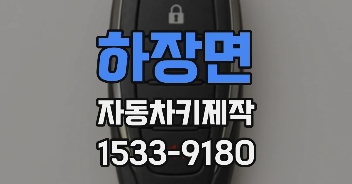하장면 자동차키제작