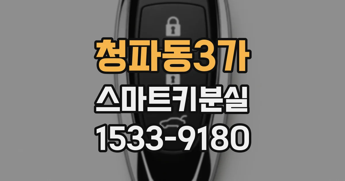 청파동3가 스마트키분실
