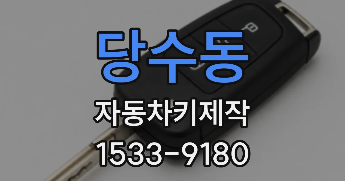 당수동 자동차키제작