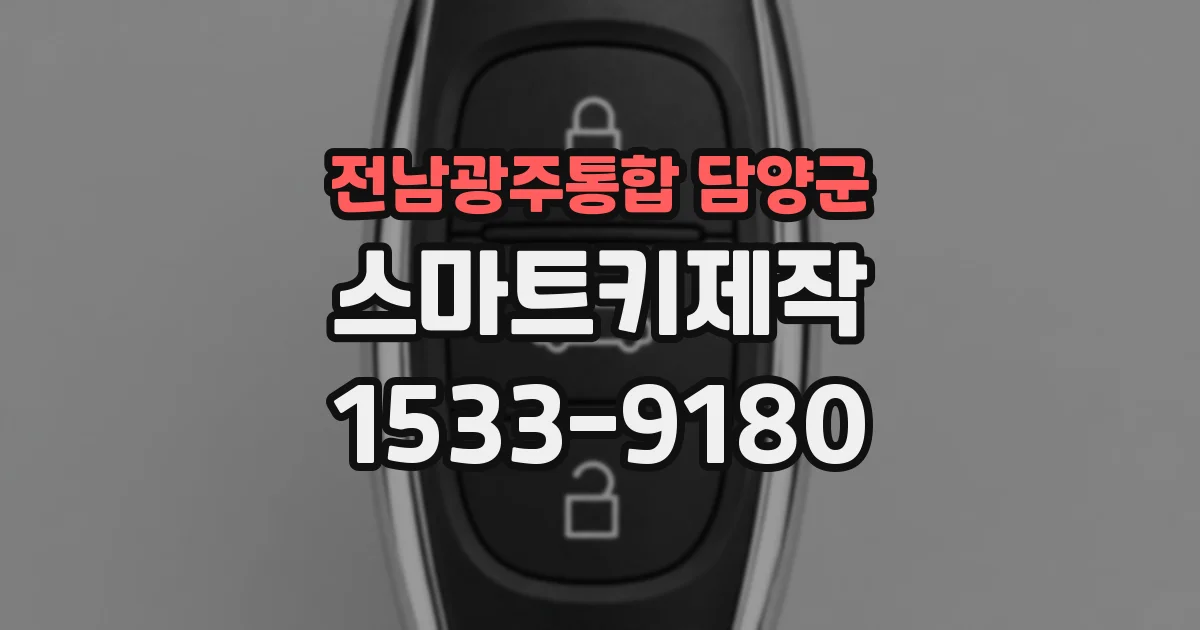 전남광주통합 담양군 스마트키제작
