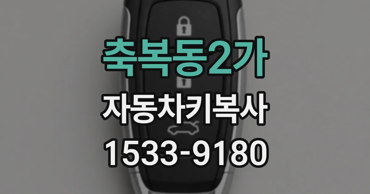 축복동2가 자동차키복사