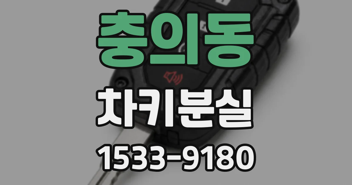 충의동 차키분실
