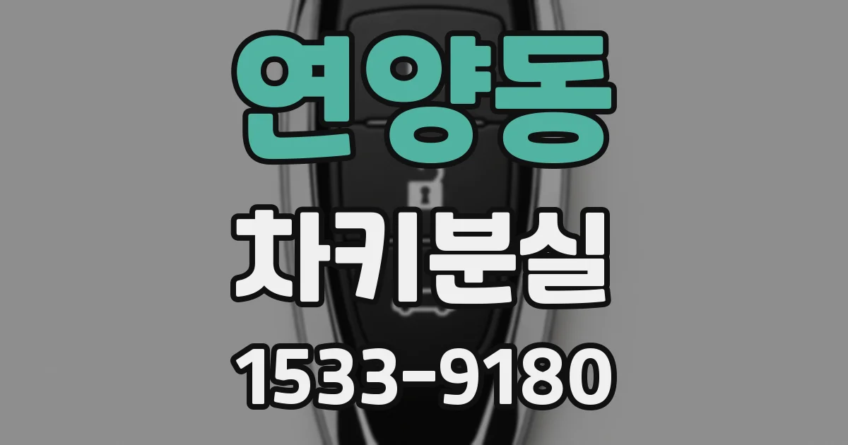 연양동 차키분실