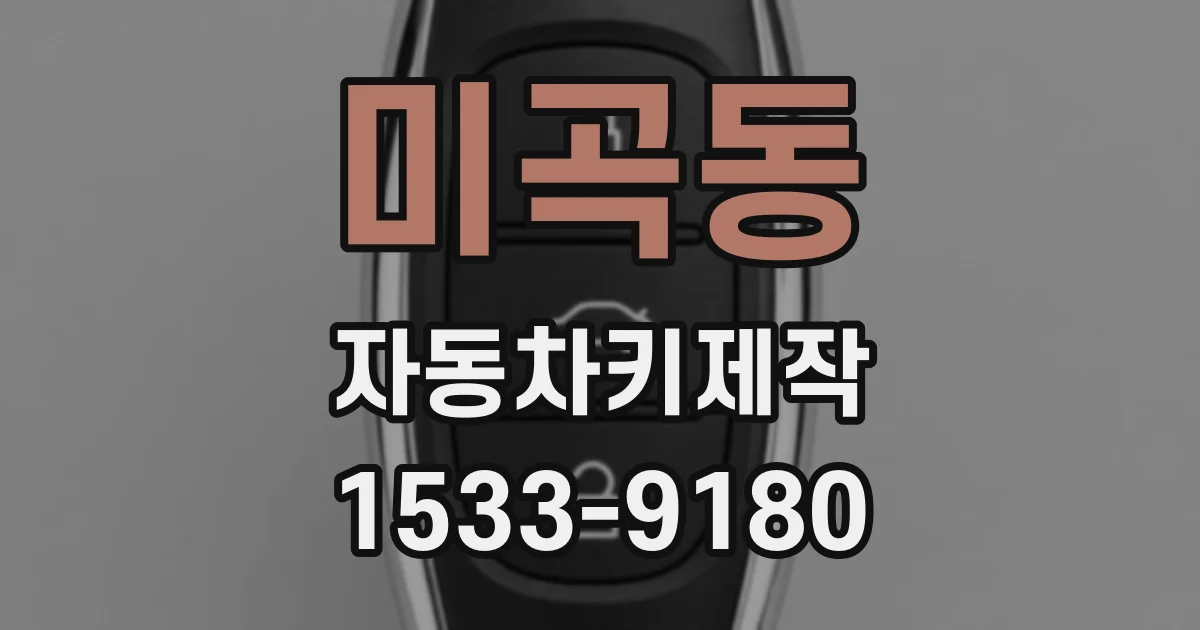 미곡동 자동차키제작