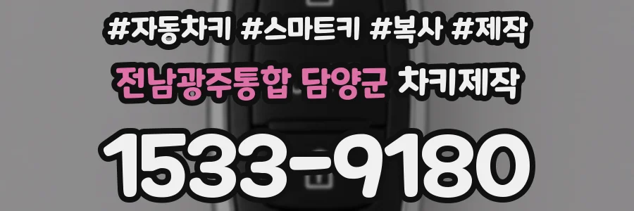 전남광주통합 담양군 차키제작