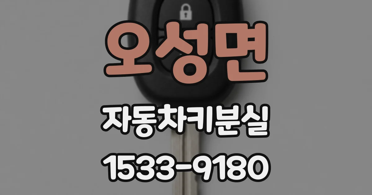 오성면 자동차키분실