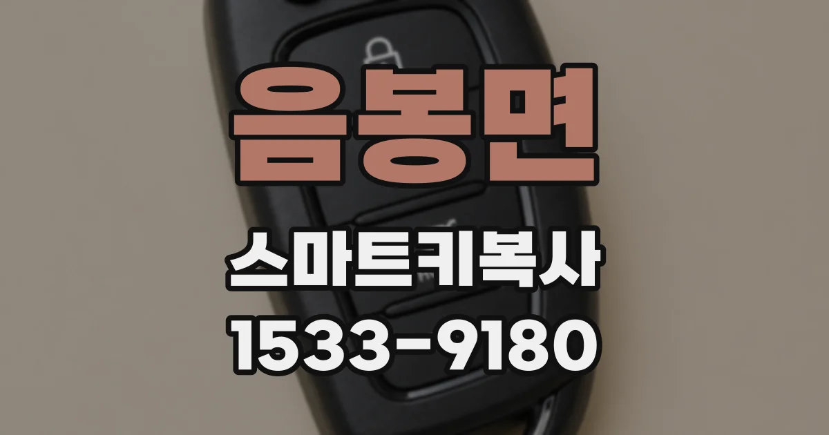 음봉면 스마트키복사