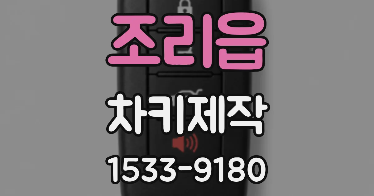 조리읍 차키제작