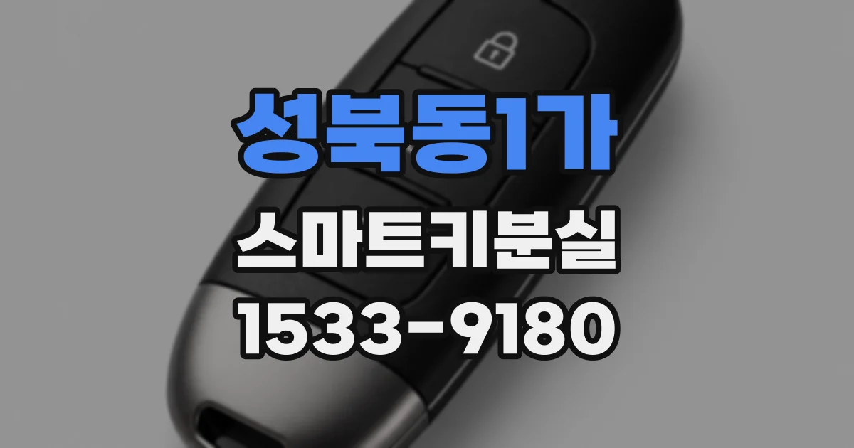 성북동1가 스마트키분실