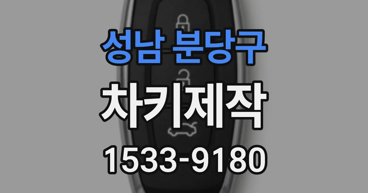 성남 분당구 차키제작