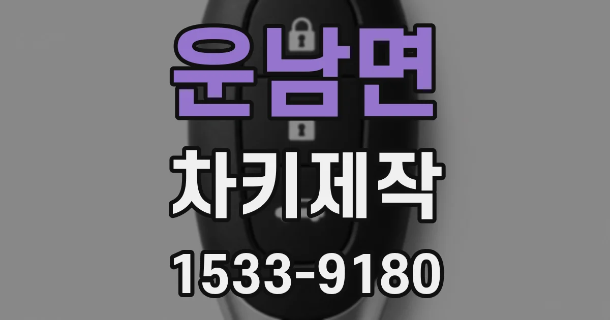 운남면 차키제작