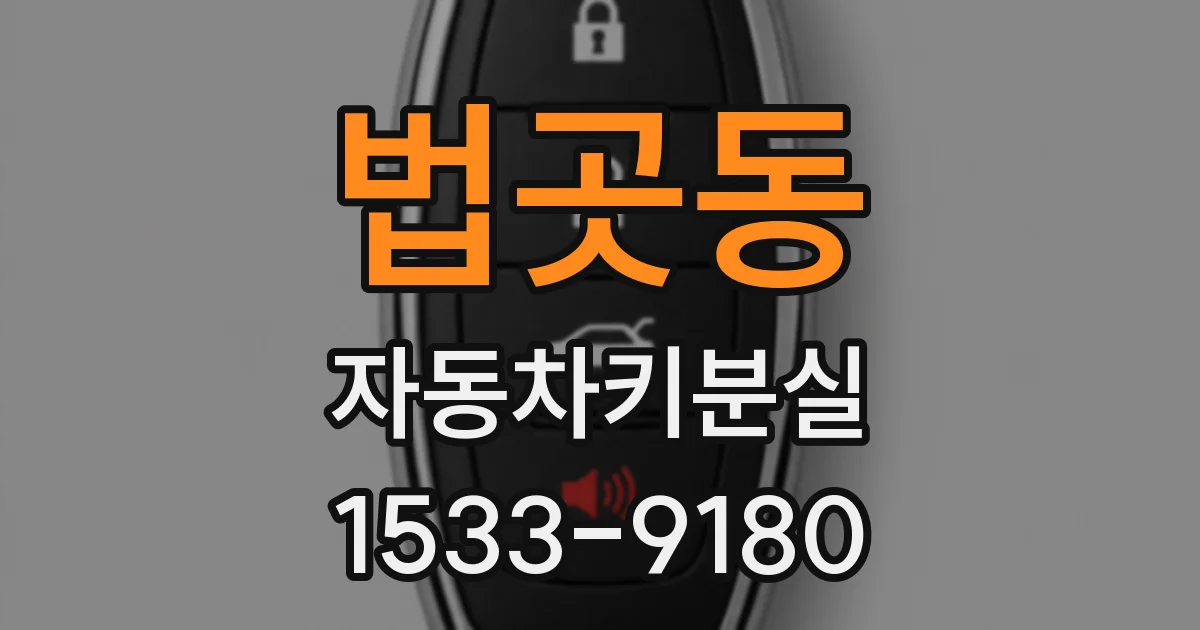 법곳동 자동차키분실