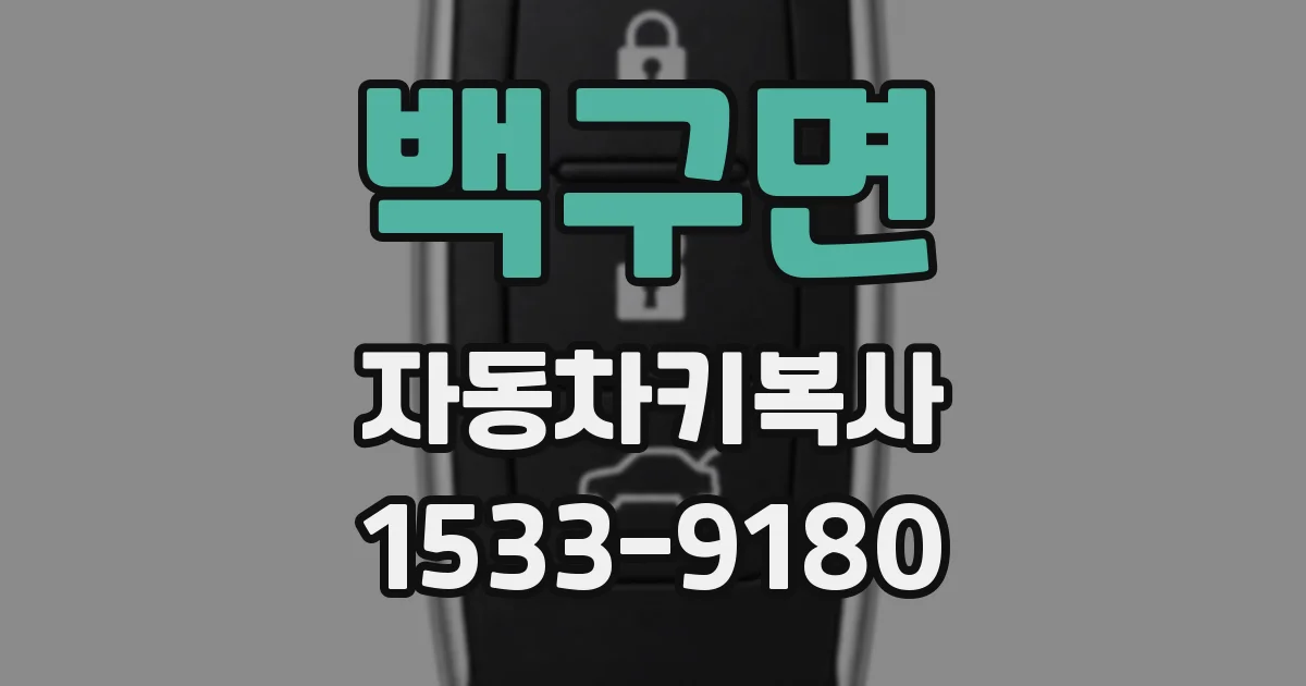 백구면 자동차키복사