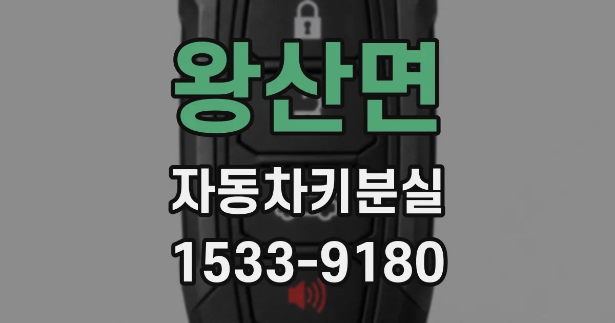 왕산면 자동차키분실