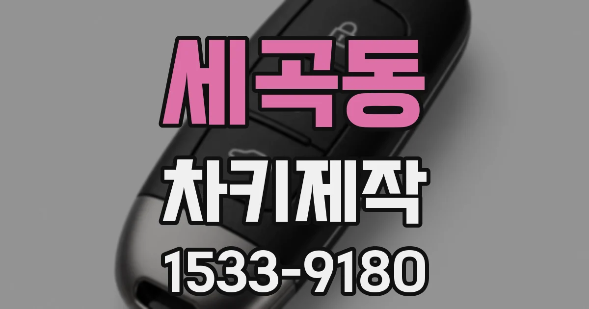 세곡동 차키제작
