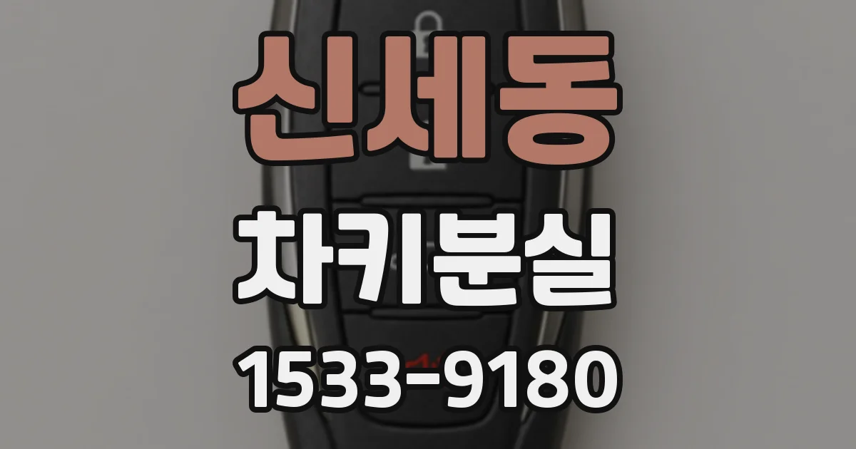 신세동 차키분실