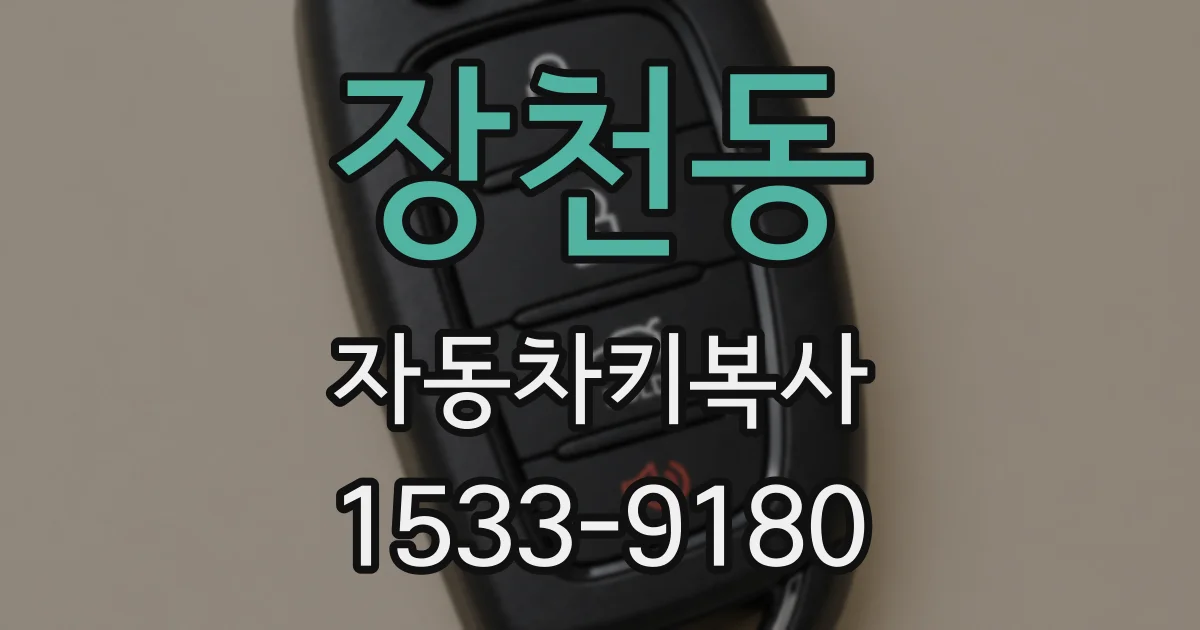 장천동 자동차키복사
