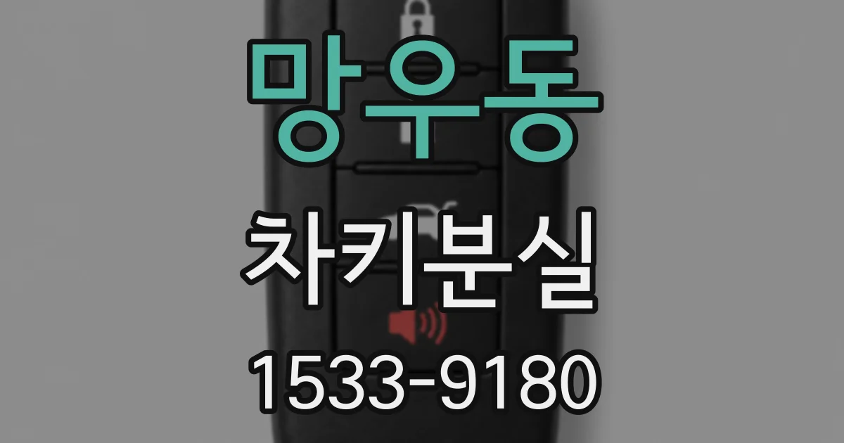 망우동 차키분실