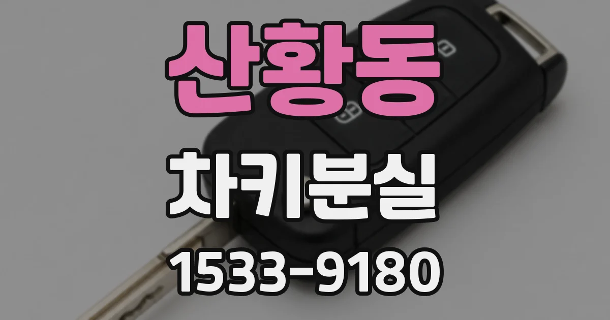산황동 차키분실