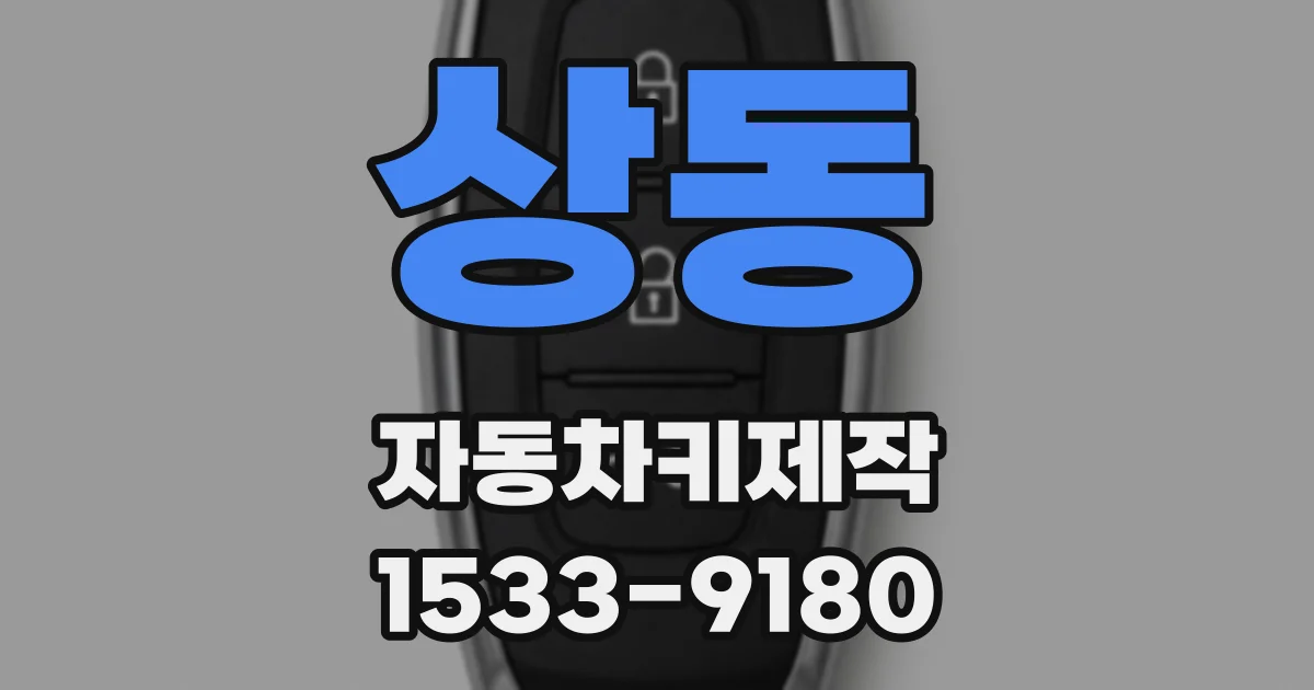 상동 자동차키제작