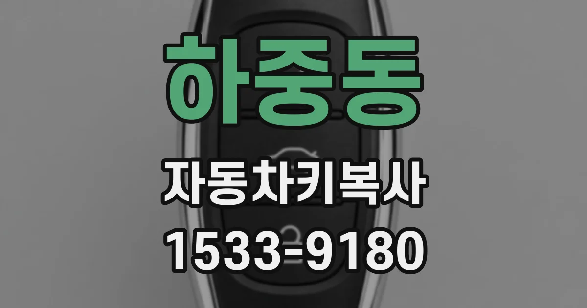 하중동 자동차키복사