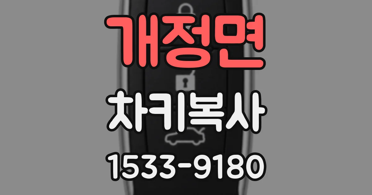 개정면 차키복사