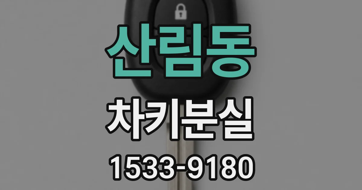 산림동 차키분실