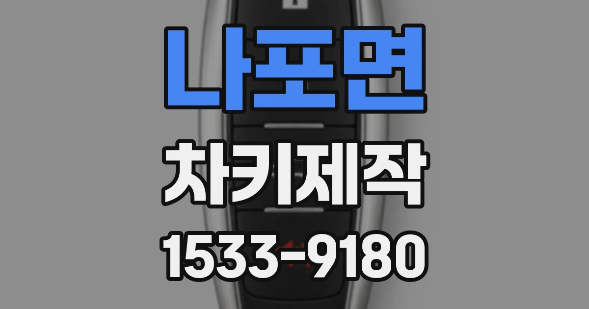 나포면 차키제작