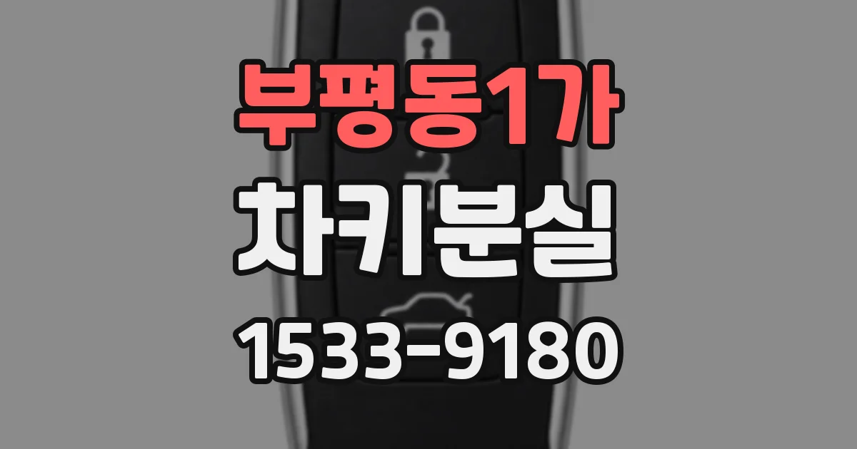 부평동1가 차키분실